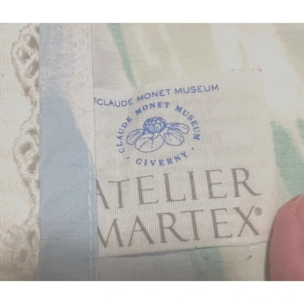 Atelier Martex Monet's Water Lilies Twin Flat & Fitted‎ Sheet Set 80s Pastel Art